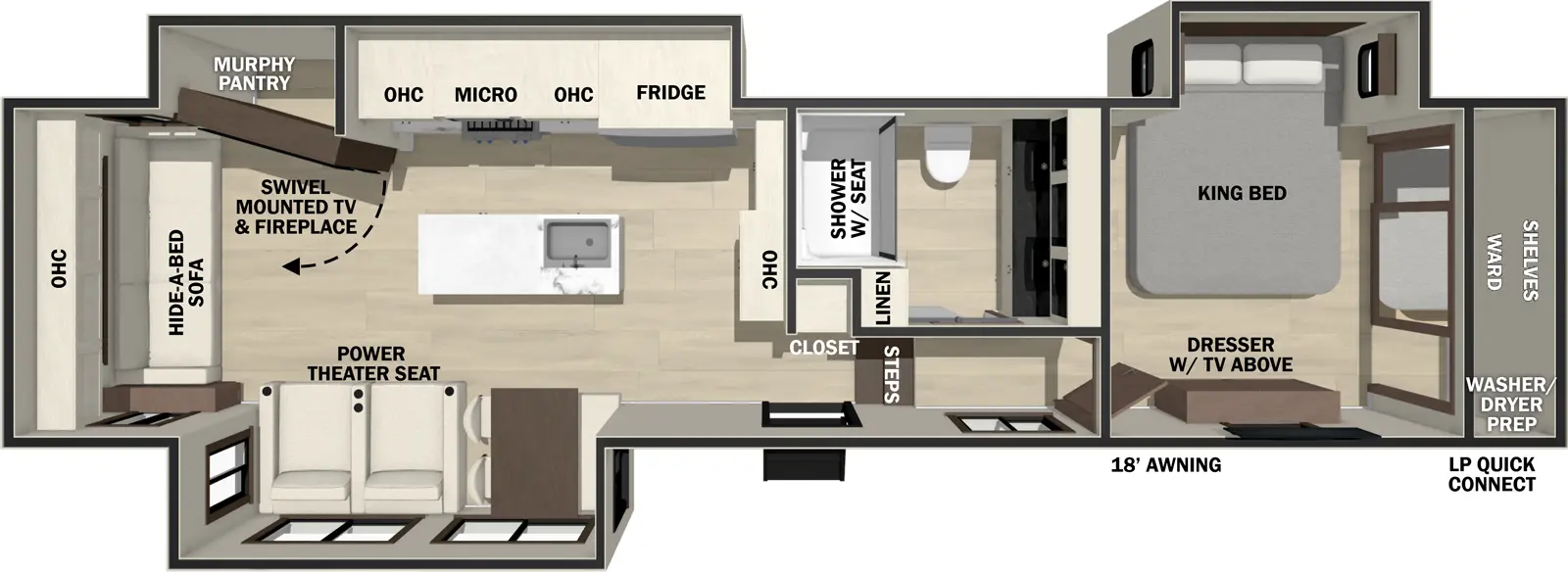 Cedar Creek 361RL Floorplan